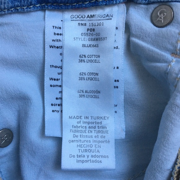 Good American High Rise Buttonfly Straight Leg Light Wash Denim Jeans Size 27 - Picture 9 of 17